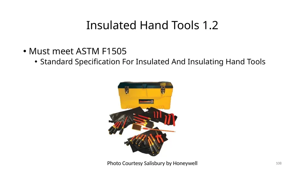 Arc Hazards and Safety Related Work Practices 1 - slide 108 of 125