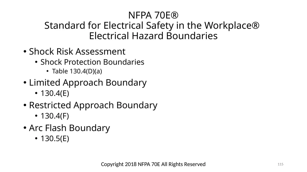 Arc Hazards and Safety Related Work Practices 1 - slide 115 of 125