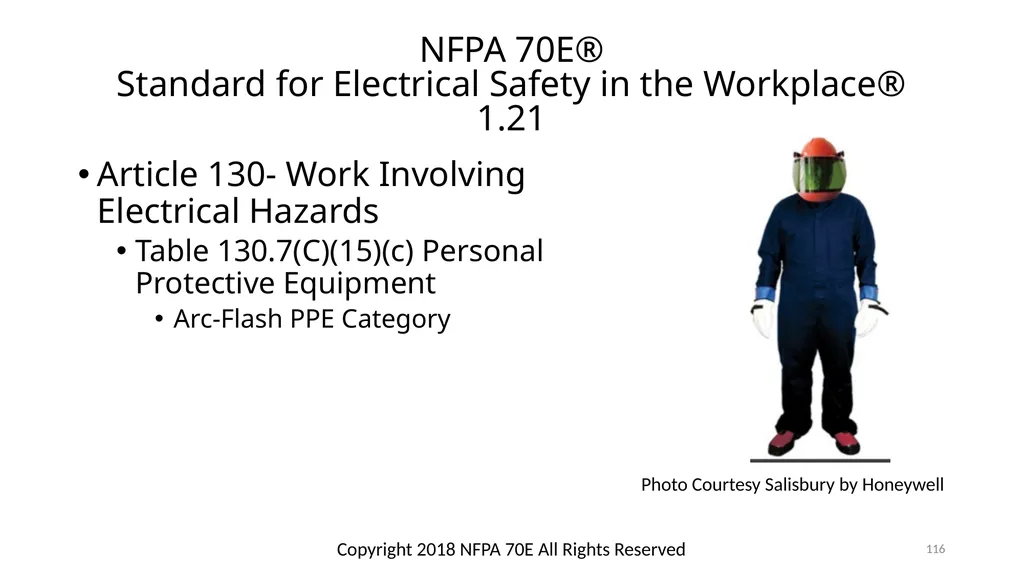 Arc Hazards and Safety Related Work Practices 1 - slide 116 of 125
