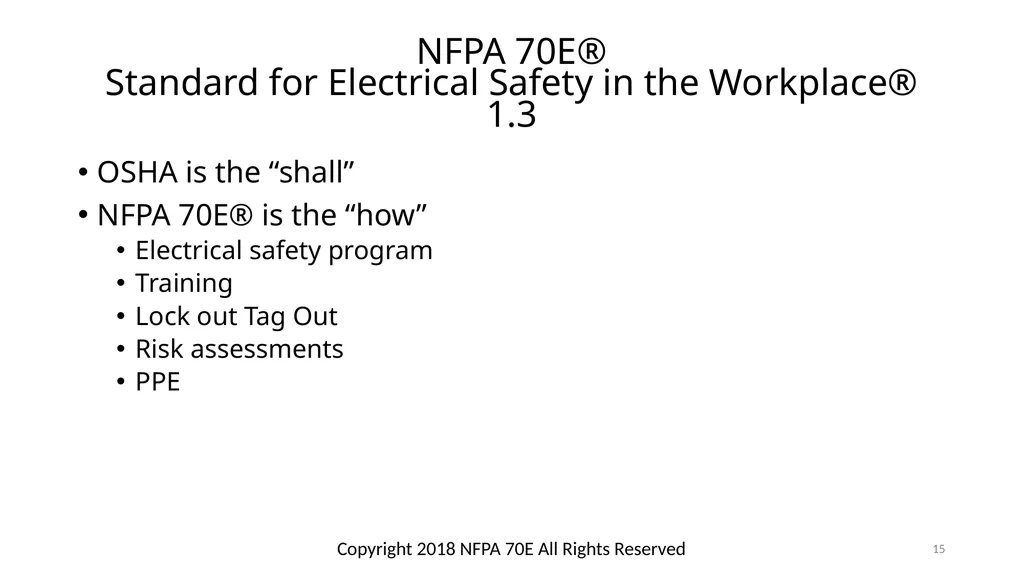 Arc Hazards and Safety Related Work Practices 1 - slide 15 of 125