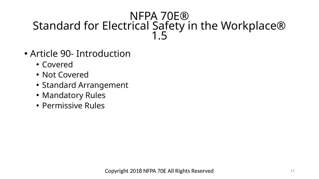 Arc Hazards and Safety Related Work Practices 1 - slide 17 of 125