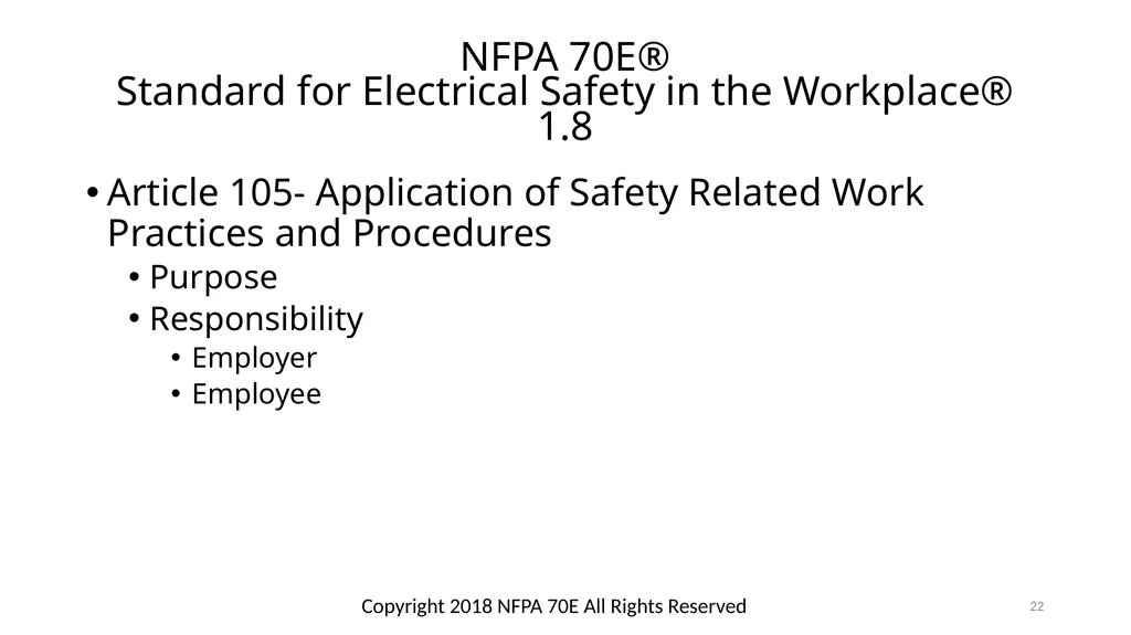 Arc Hazards and Safety Related Work Practices 1 - slide 22 of 125