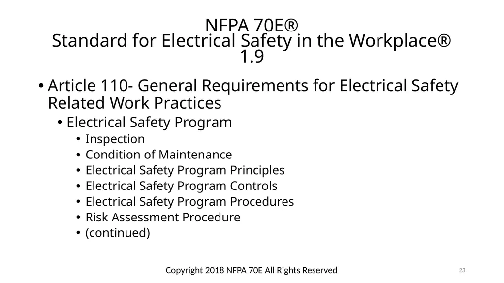Arc Hazards and Safety Related Work Practices 1 - slide 23 of 125