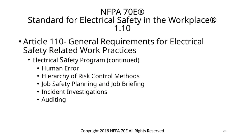 Arc Hazards and Safety Related Work Practices 1 - slide 24 of 125