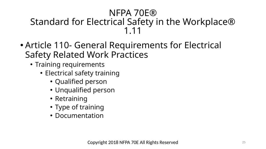Arc Hazards and Safety Related Work Practices 1 - slide 25 of 125