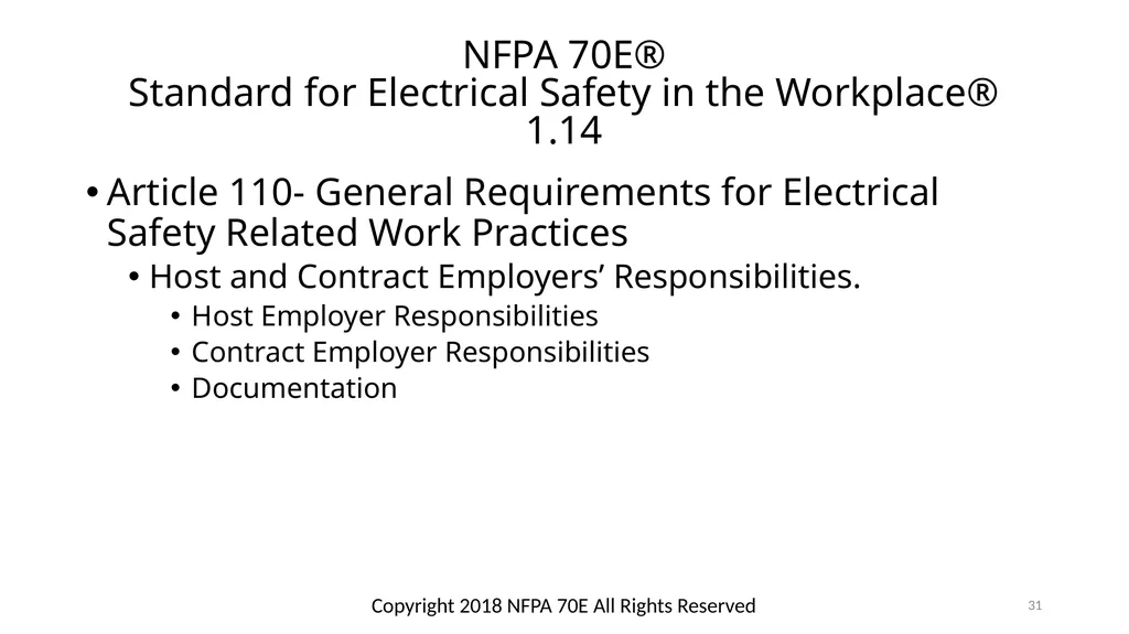Arc Hazards and Safety Related Work Practices 1 - slide 31 of 125