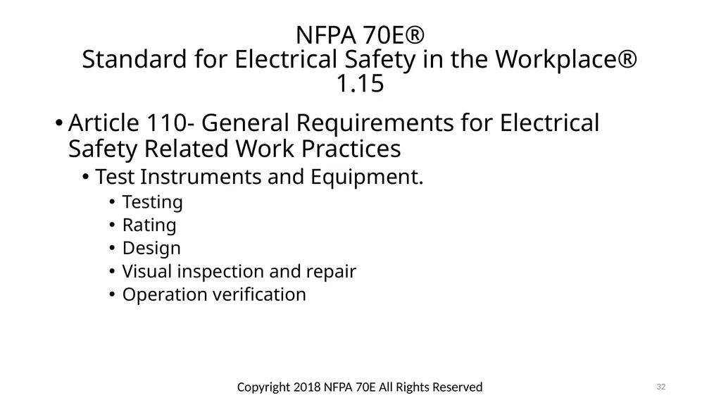 Arc Hazards and Safety Related Work Practices 1 - slide 32 of 125
