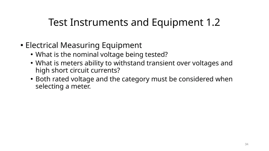 Arc Hazards and Safety Related Work Practices 1 - slide 34 of 125