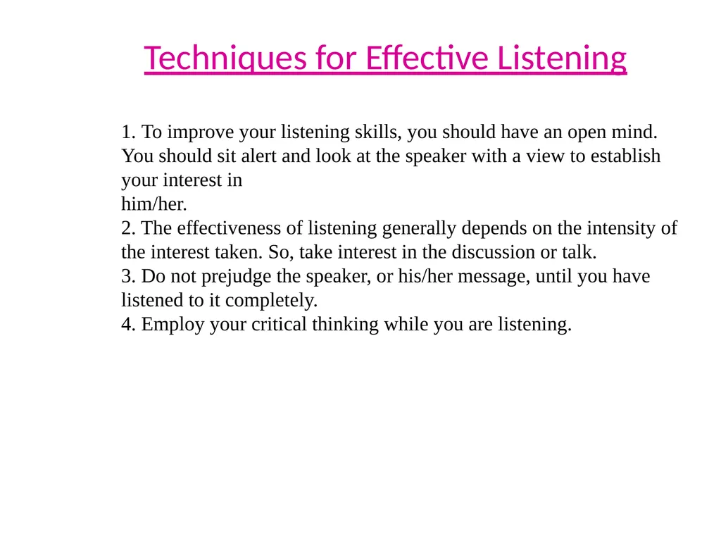 Developing Effective Listening Skills To - slide 19 of 22