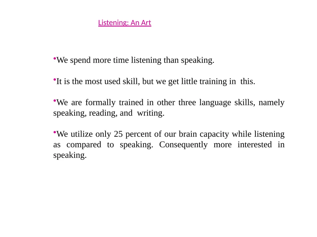Developing Effective Listening Skills To - slide 6 of 22