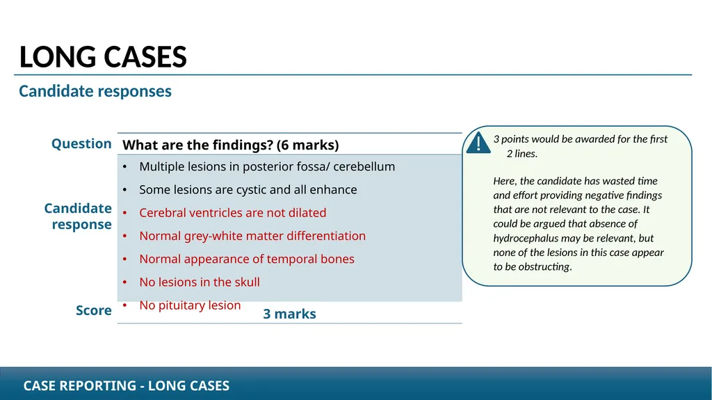 Case Reporting examination questions How to - slide 23 of 25