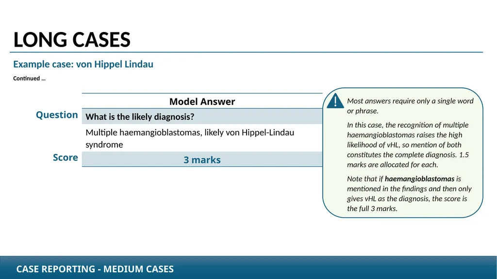 Case Reporting examination questions How to - slide 19 of 25