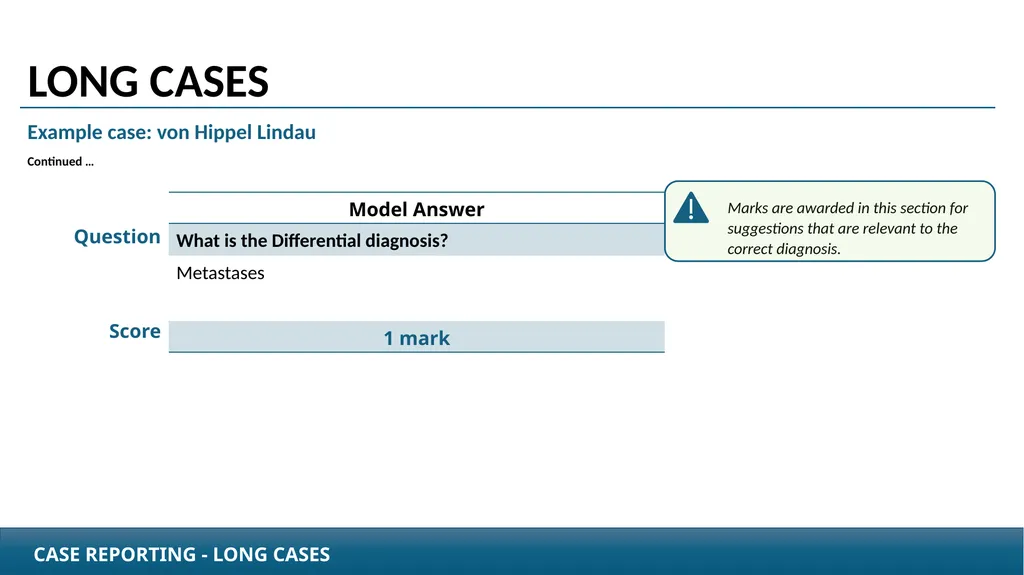 Case Reporting examination questions How to - slide 20 of 25