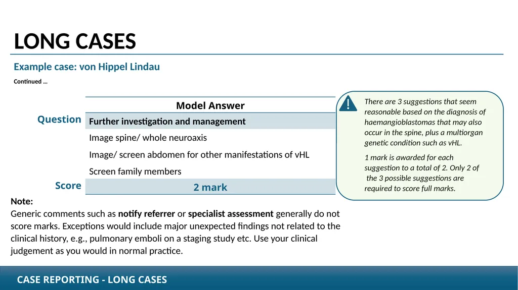 Case Reporting examination questions How to - slide 21 of 25