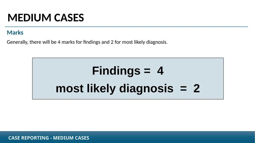 Case Reporting examination questions How to - slide 11 of 25