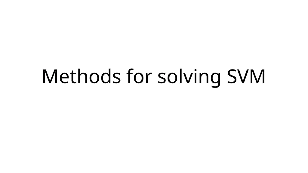 Support Vector Machines: A case study in quadratic - slide 15 of 20