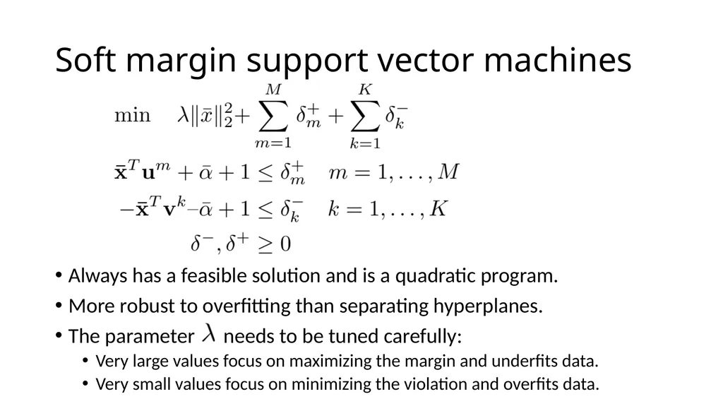 Support Vector Machines: A case study in quadratic - slide 13 of 20