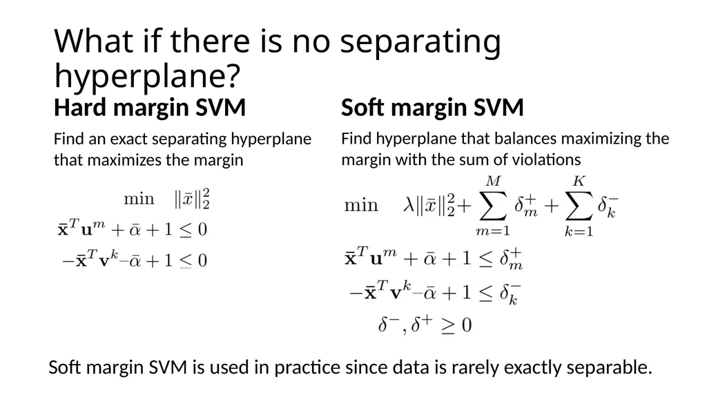 Support Vector Machines: A case study in quadratic - slide 12 of 20