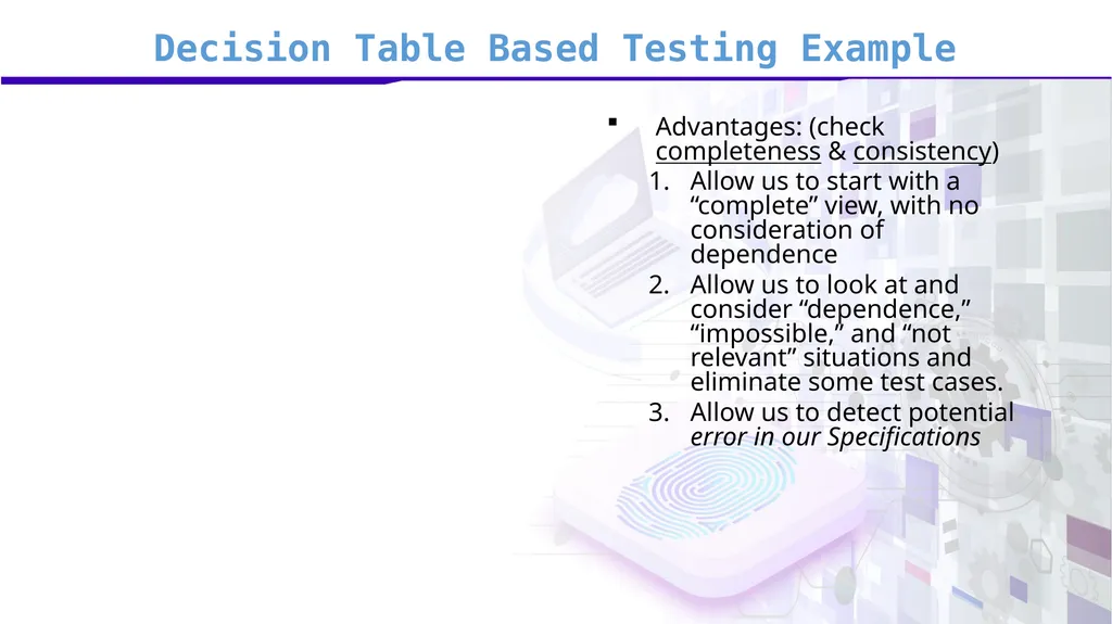 Software Verification and Validation Lecture No. 9 - slide 80 of 81