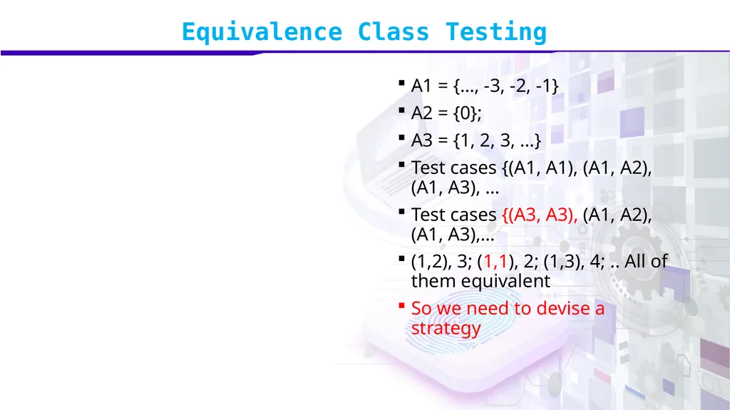 Software Verification and Validation Lecture No. 9 - slide 56 of 81