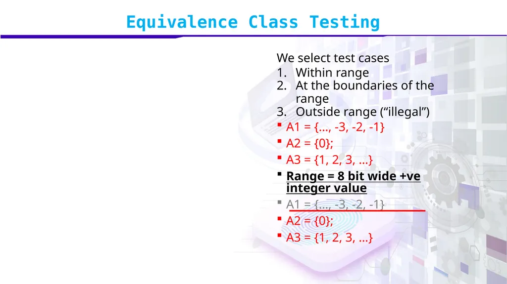 Software Verification and Validation Lecture No. 9 - slide 57 of 81
