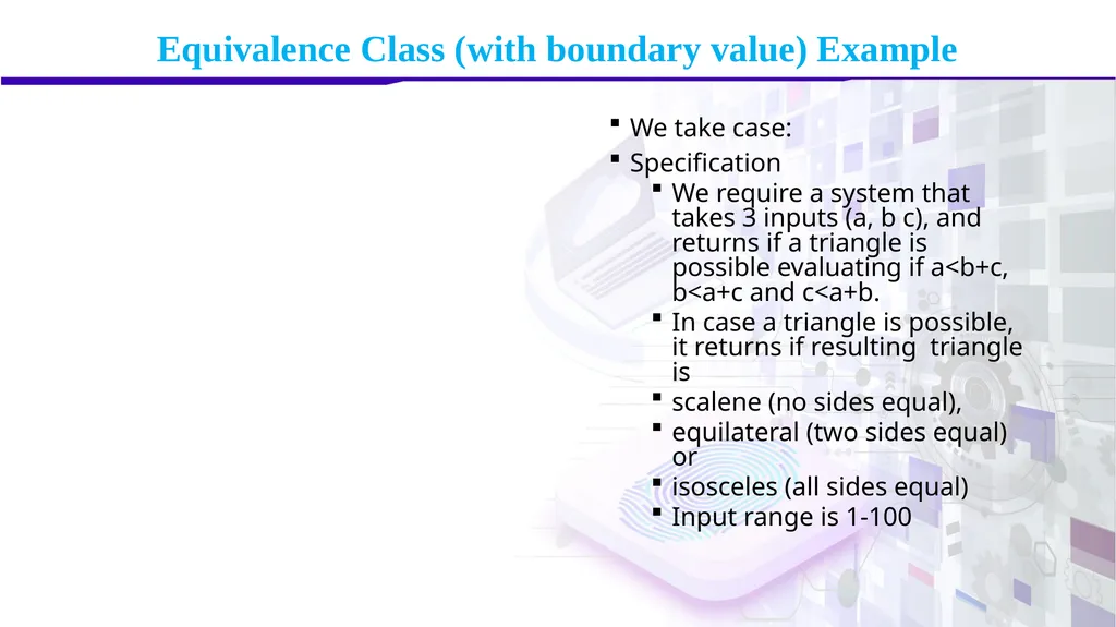 Software Verification and Validation Lecture No. 9 - slide 66 of 81