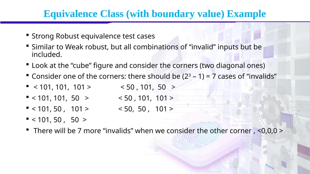 Software Verification and Validation Lecture No. 9 - slide 70 of 81