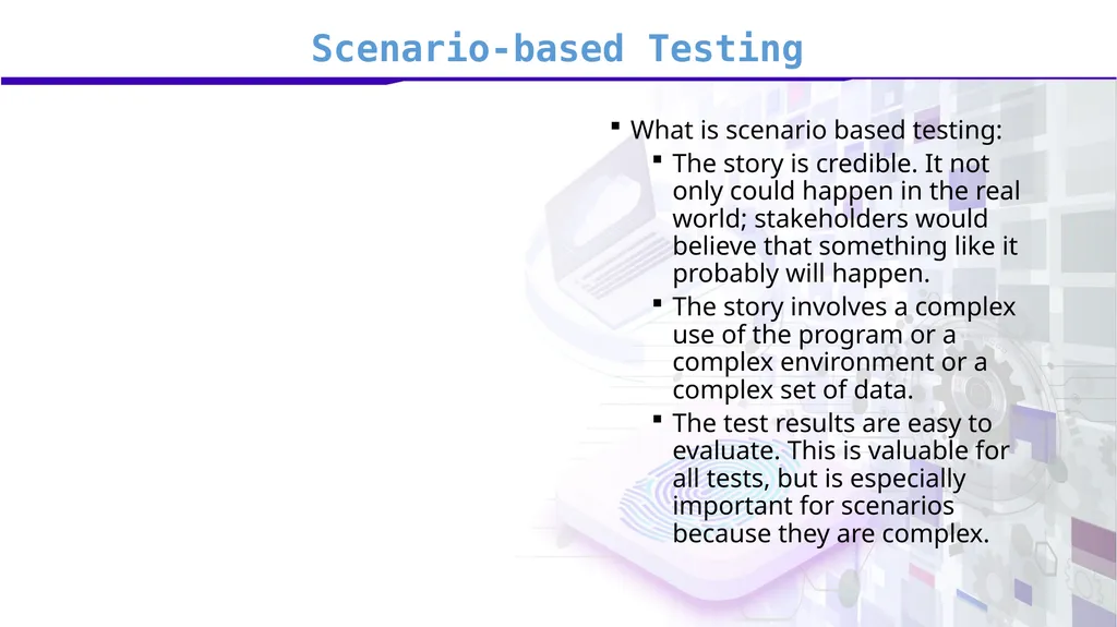 Software Verification and Validation Lecture No. 9 - slide 15 of 81