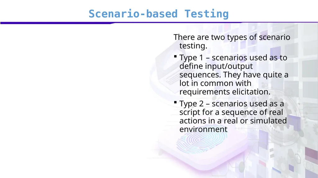 Software Verification and Validation Lecture No. 9 - slide 17 of 81