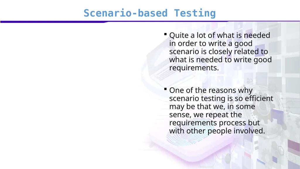 Software Verification and Validation Lecture No. 9 - slide 18 of 81