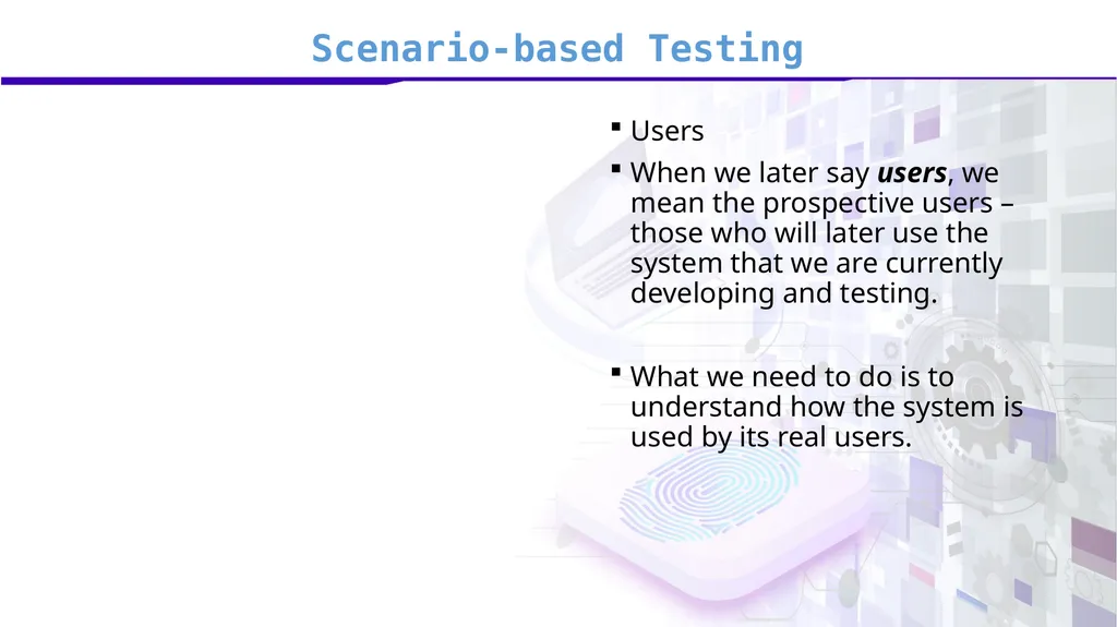Software Verification and Validation Lecture No. 9 - slide 21 of 81