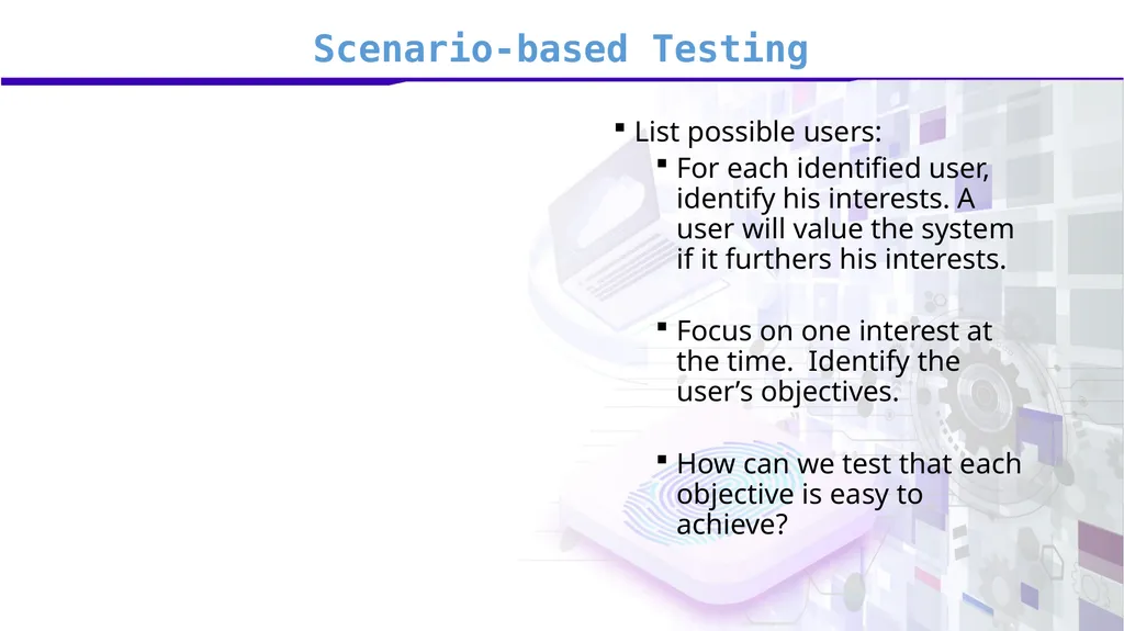Software Verification and Validation Lecture No. 9 - slide 22 of 81