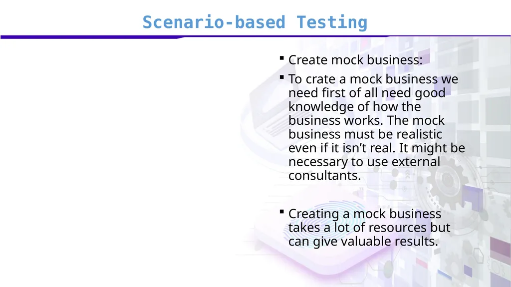 Software Verification and Validation Lecture No. 9 - slide 28 of 81