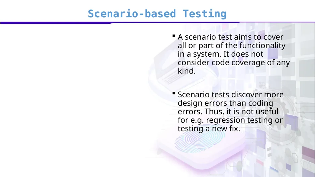 Software Verification and Validation Lecture No. 9 - slide 30 of 81