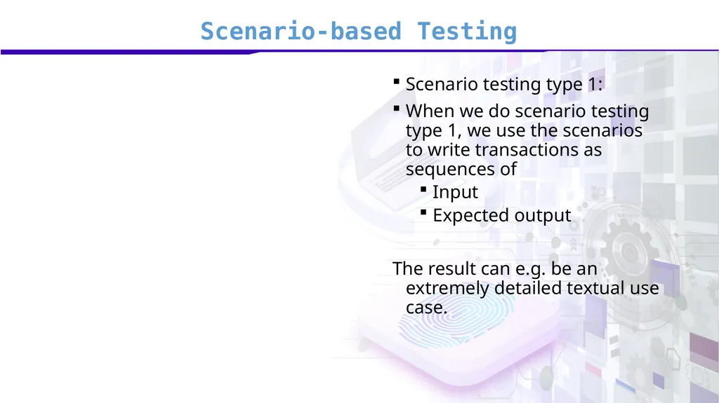 Software Verification and Validation Lecture No. 9 - slide 31 of 81