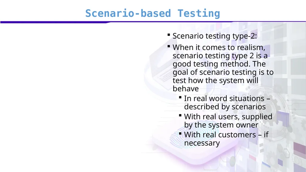 Software Verification and Validation Lecture No. 9 - slide 32 of 81