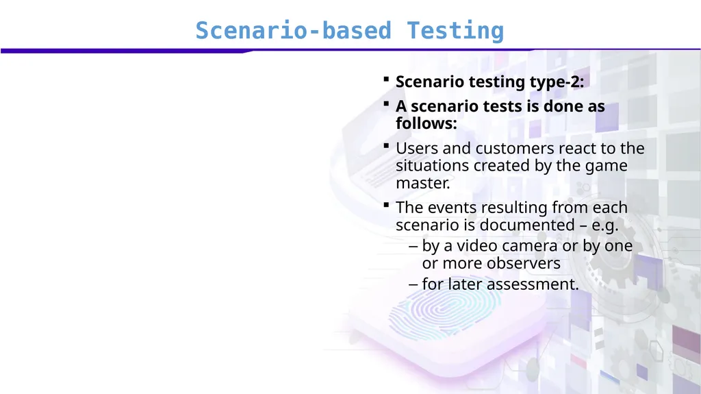 Software Verification and Validation Lecture No. 9 - slide 34 of 81