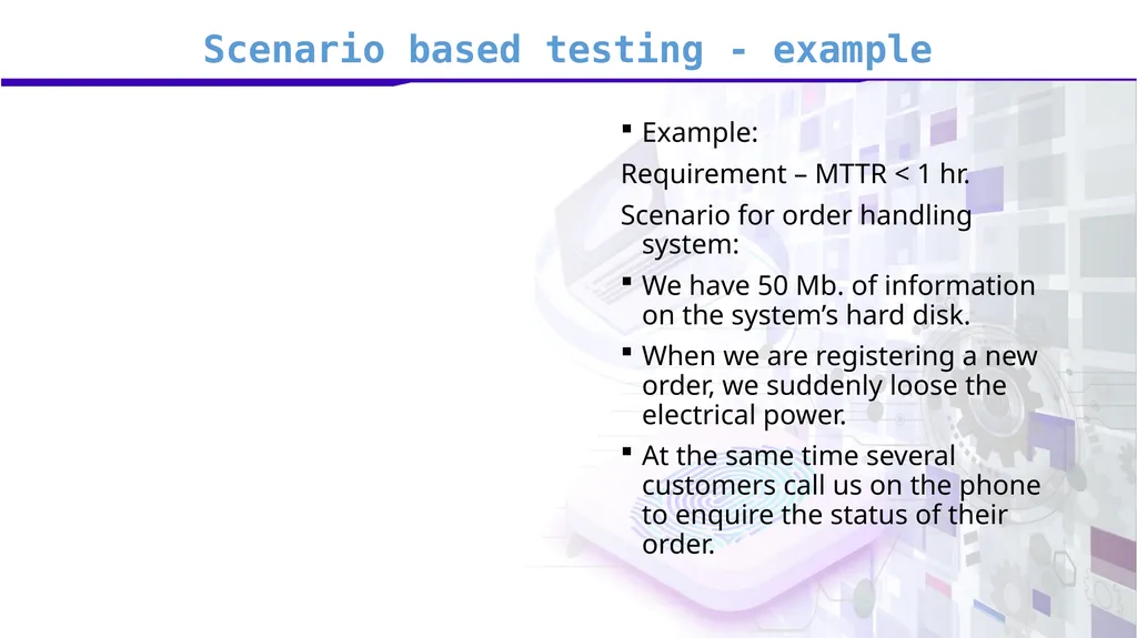 Software Verification and Validation Lecture No. 9 - slide 37 of 81