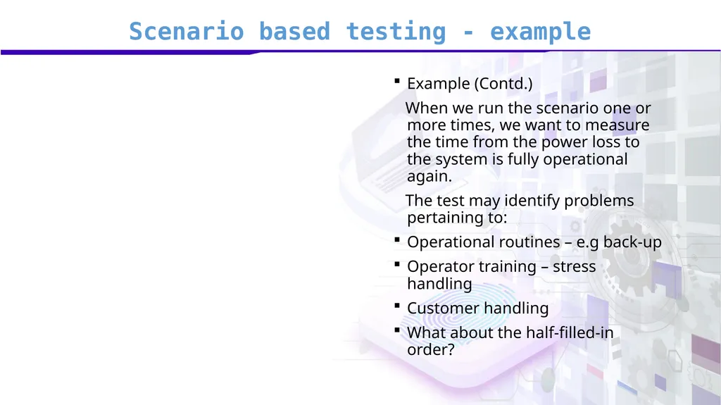 Software Verification and Validation Lecture No. 9 - slide 38 of 81