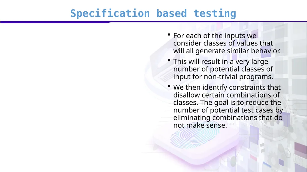 Software Verification and Validation Lecture No. 9 - slide 9 of 81