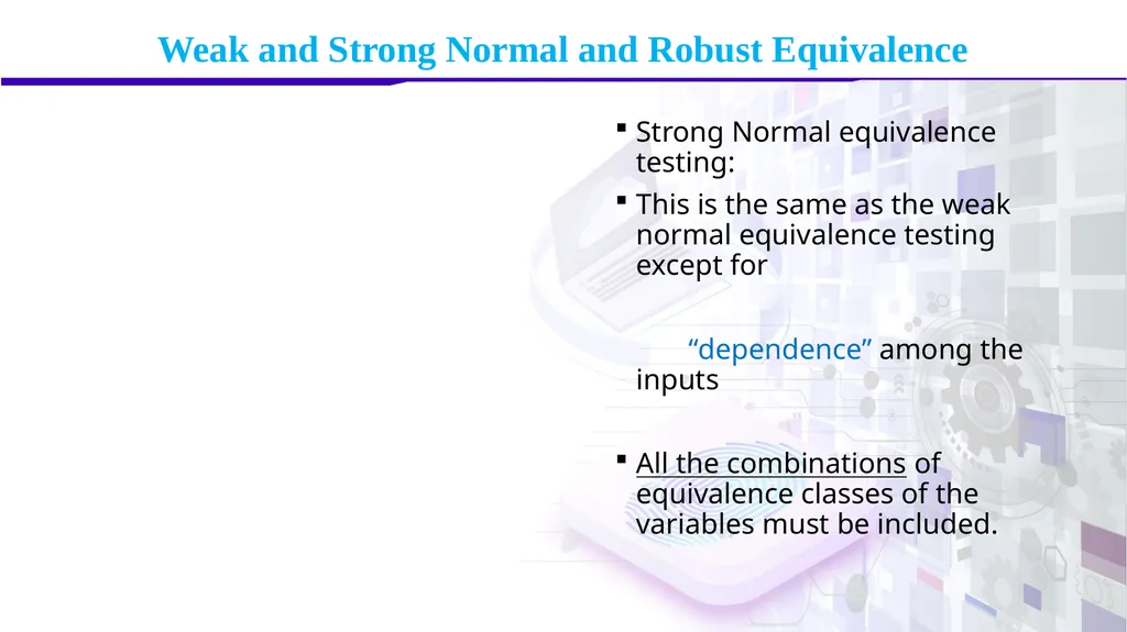 Software Verification and Validation Lecture No. 9 - slide 61 of 81