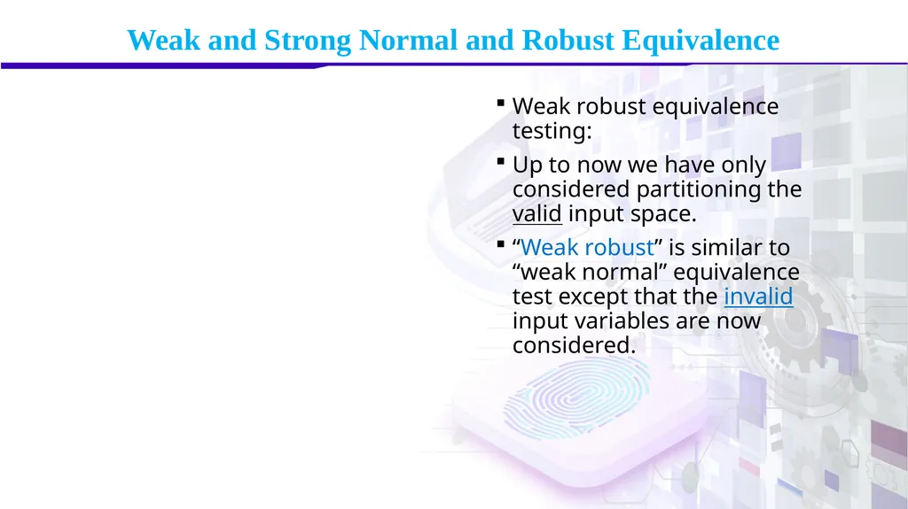 Software Verification and Validation Lecture No. 9 - slide 62 of 81