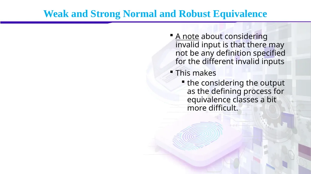 Software Verification and Validation Lecture No. 9 - slide 63 of 81