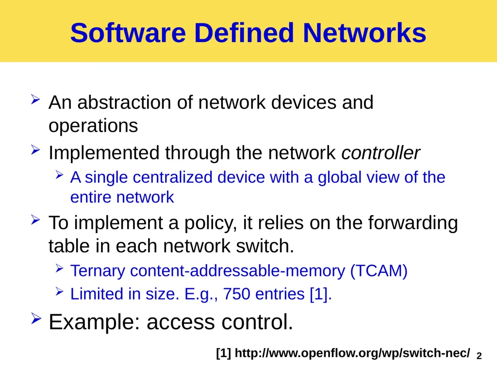 Palette: Distributing Tables in Software-Defined - slide 2 of 32