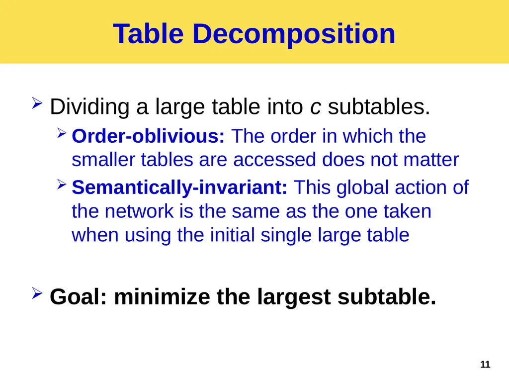 Palette: Distributing Tables in Software-Defined - slide 11 of 32