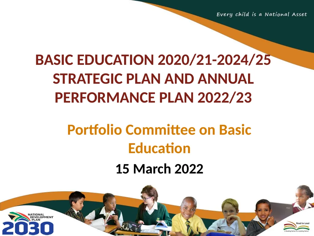 BASIC EDUCATION 2020/21-2024/25 STRATEGIC PLAN AND - slide 1 of 87