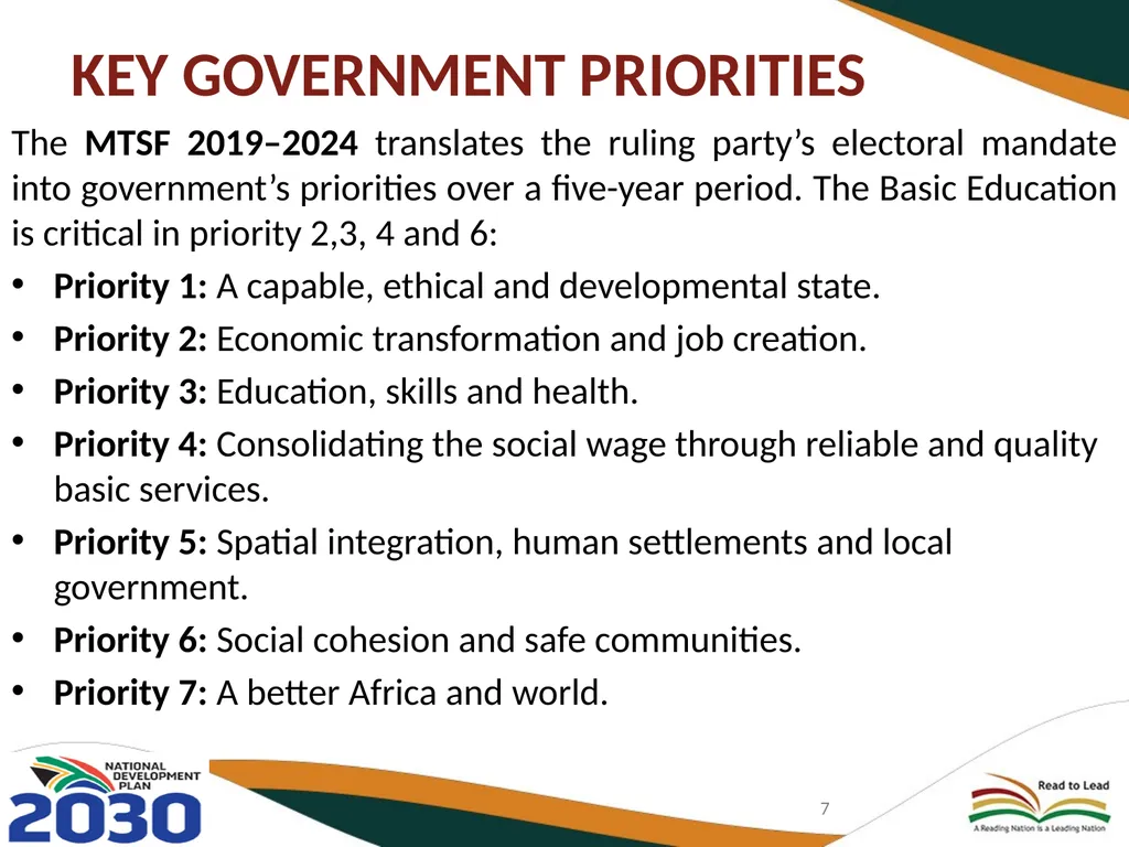 BASIC EDUCATION 2020/21-2024/25 STRATEGIC PLAN AND - slide 7 of 87