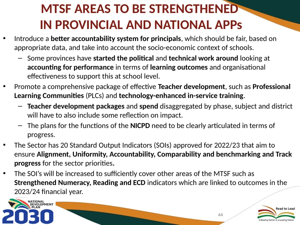 BASIC EDUCATION 2020/21-2024/25 STRATEGIC PLAN AND - slide 44 of 87