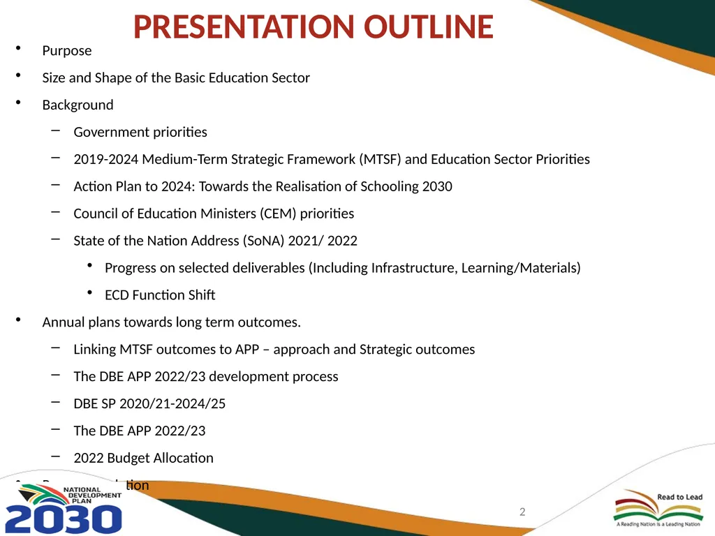 BASIC EDUCATION 2020/21-2024/25 STRATEGIC PLAN AND - slide 2 of 87