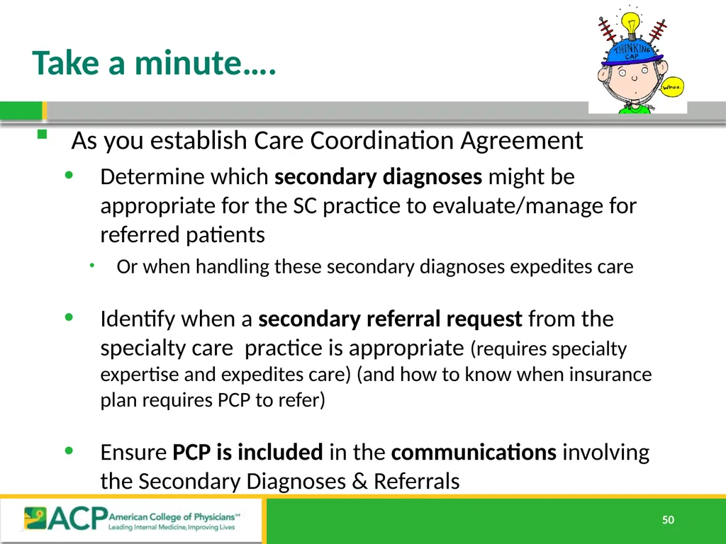 Connecting Care Ensuring Quality Referrals and - slide 50 of 52